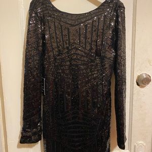 Black sequins dress